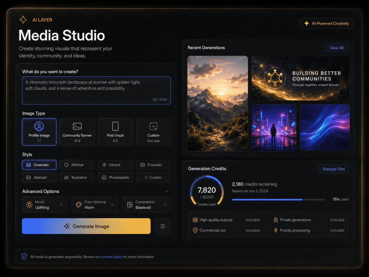 AI layer audio studio onboarding asset