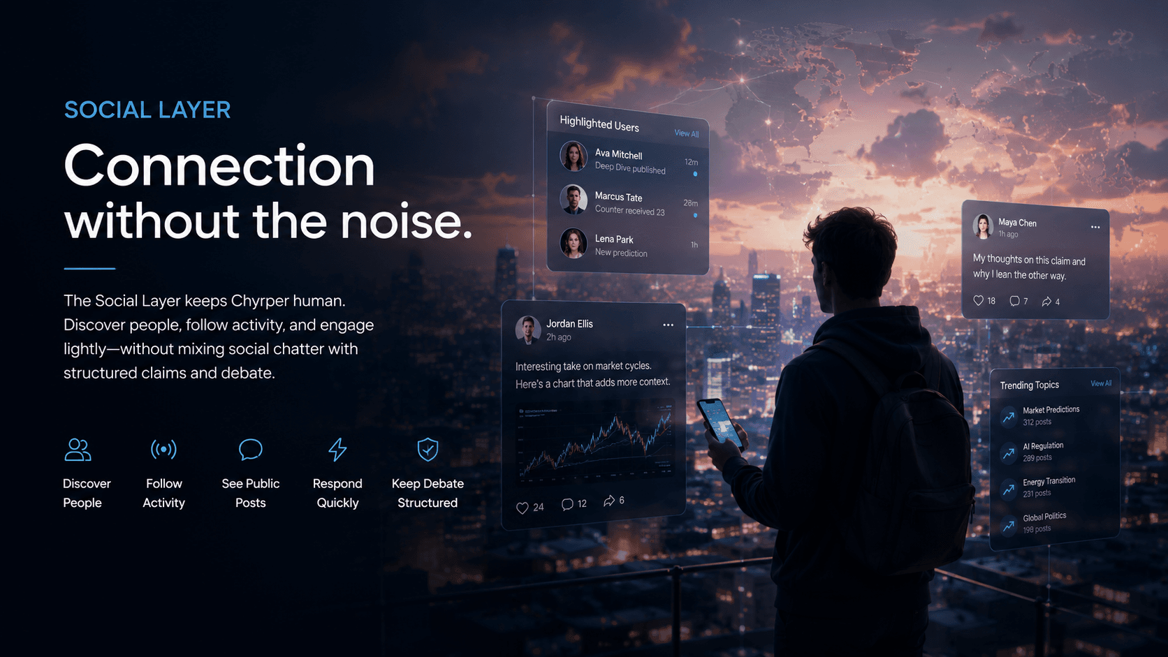 Social layer onboarding background